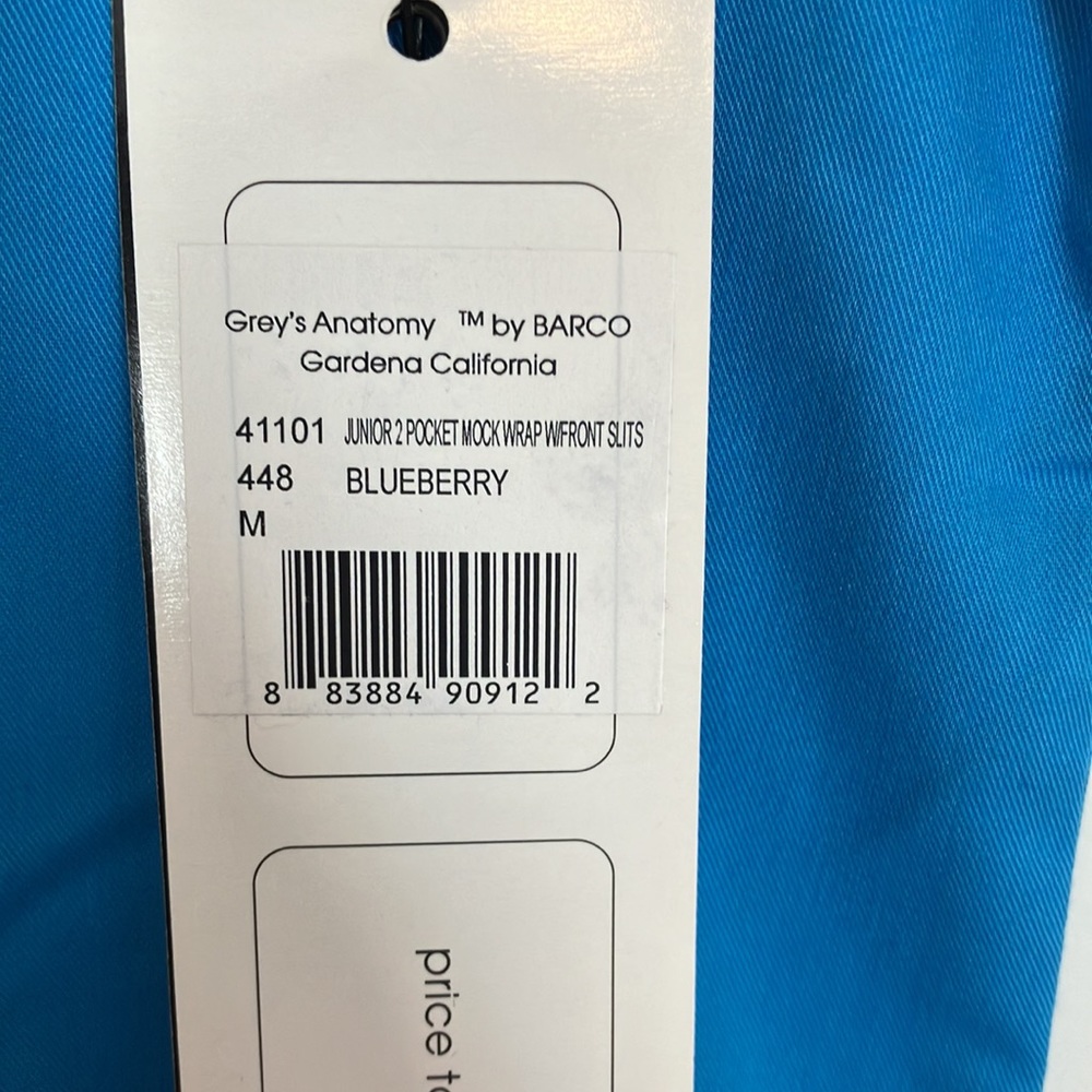Grey’s Anatomy 2 Pocket Mock Wrap Top - Picture 4 of 5